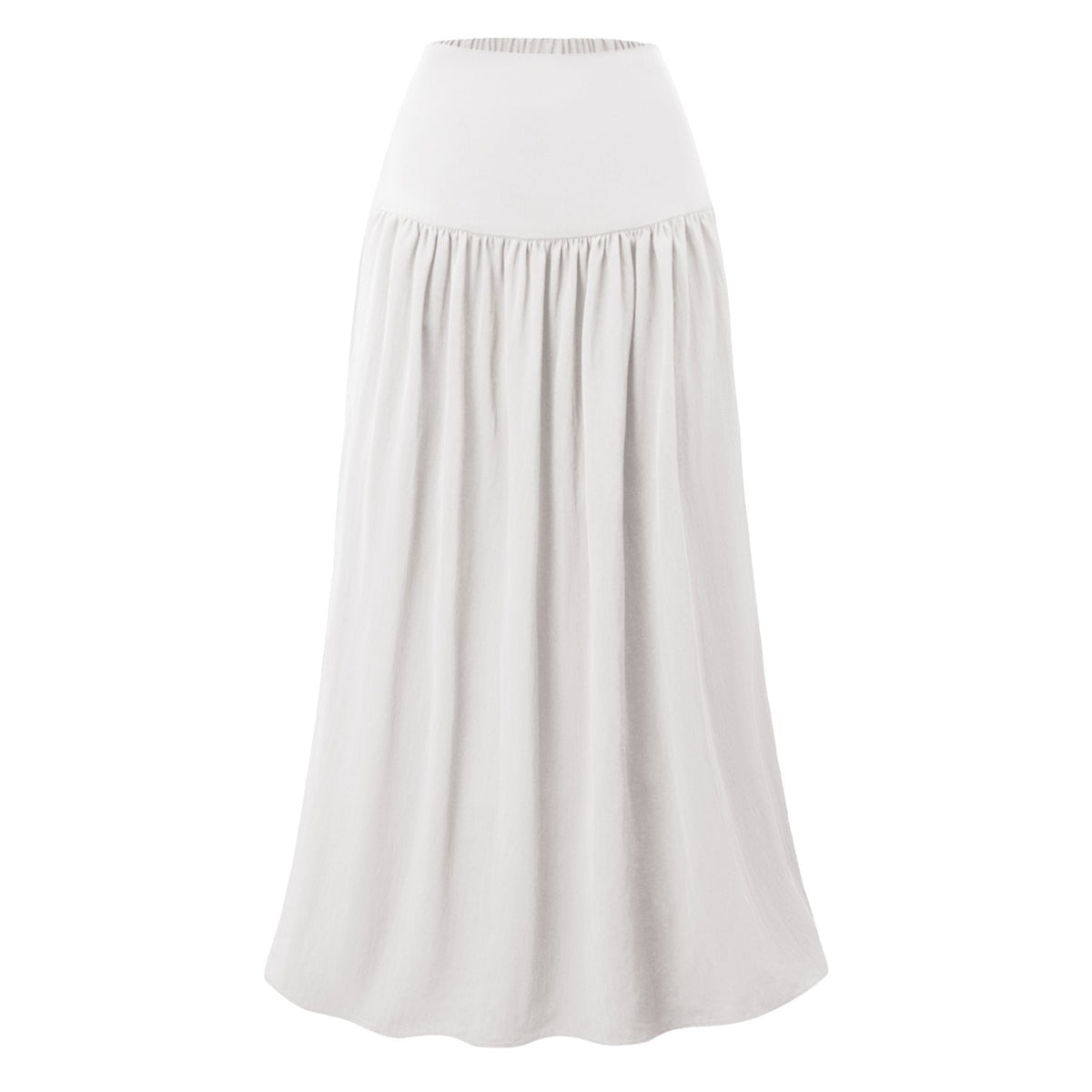 Women Cotton Pocket Skirt High Waisted