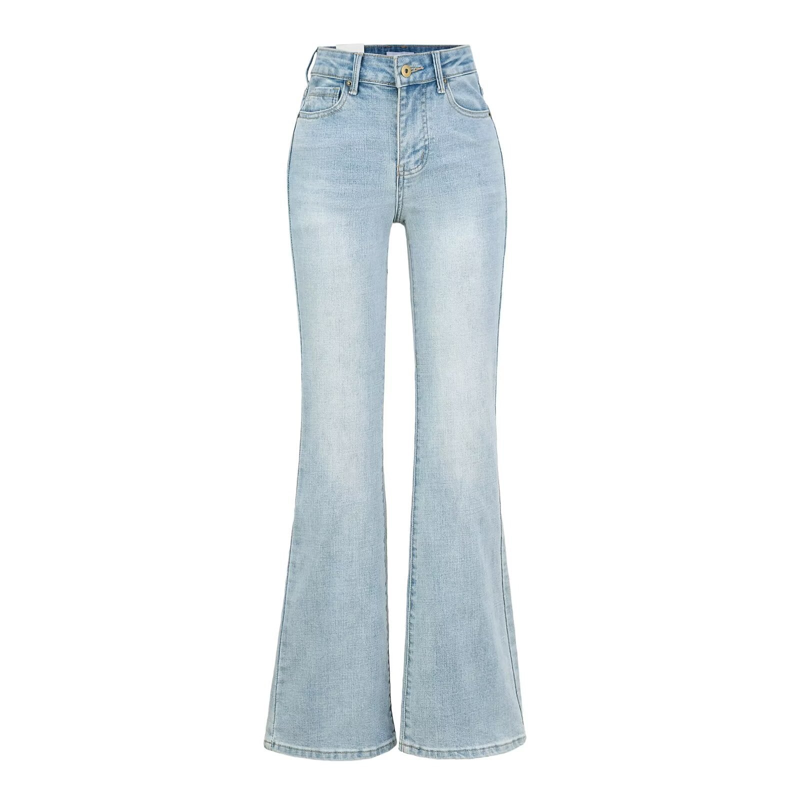 High Waist Slim Fit Bootcut Jeans
