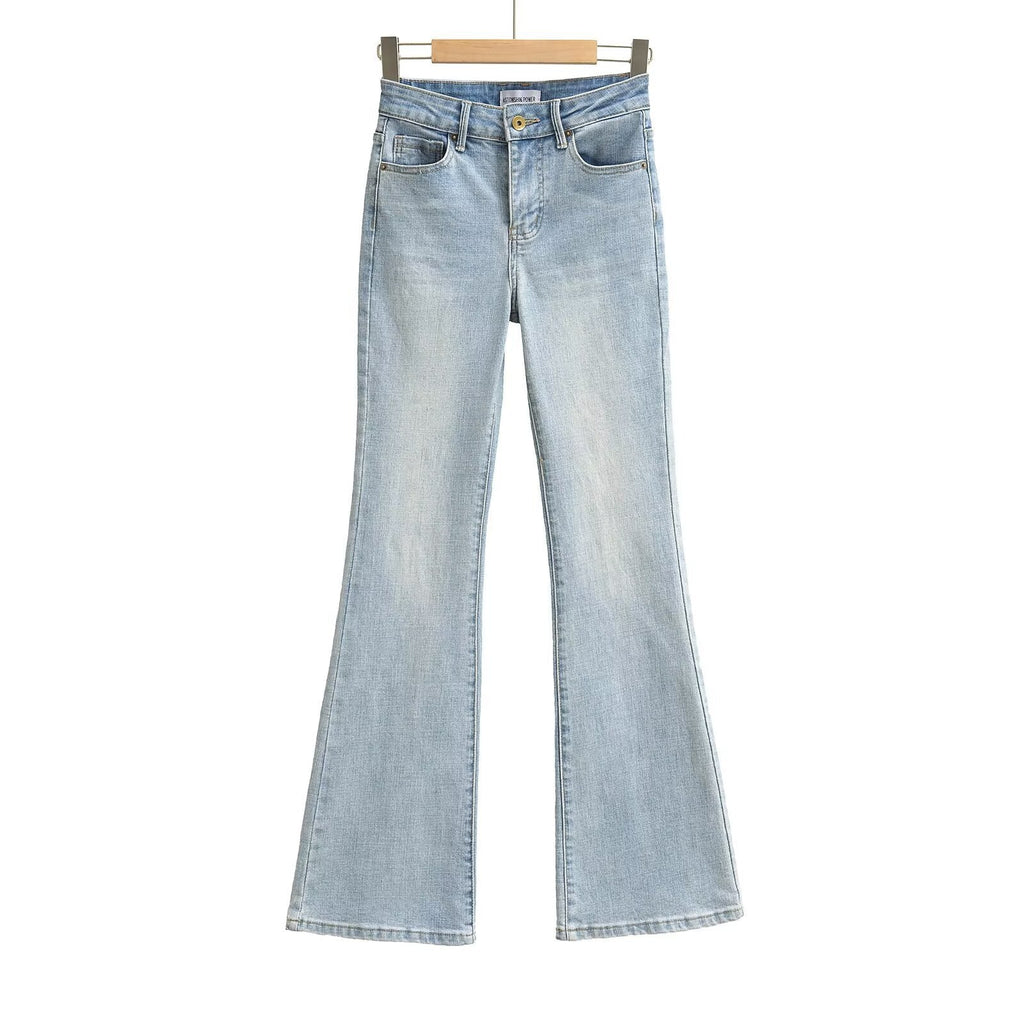 High Waist Slim Fit Bootcut Jeans