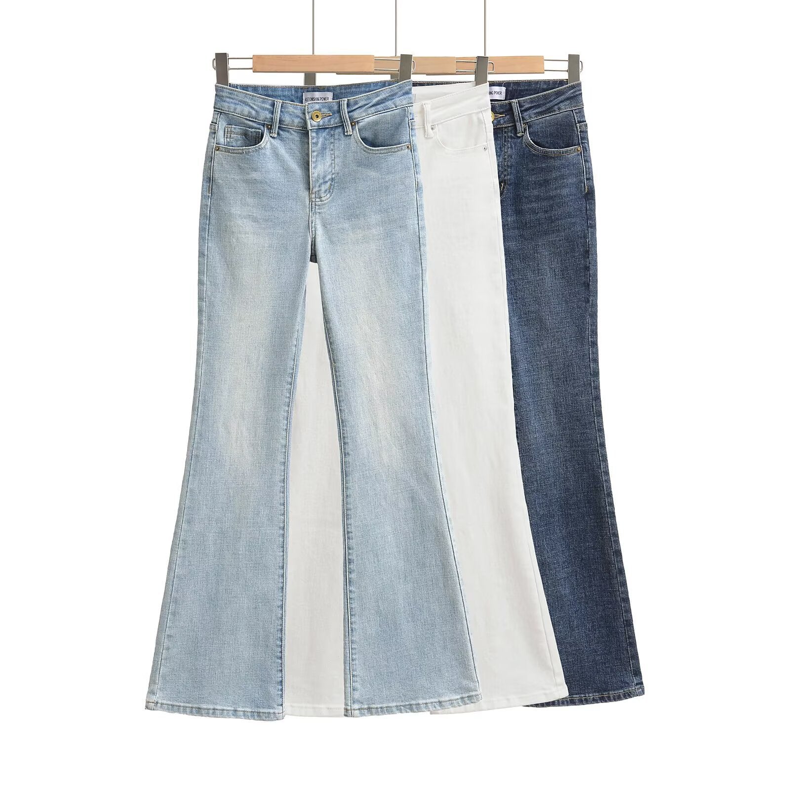 High Waist Slim Fit Bootcut Jeans