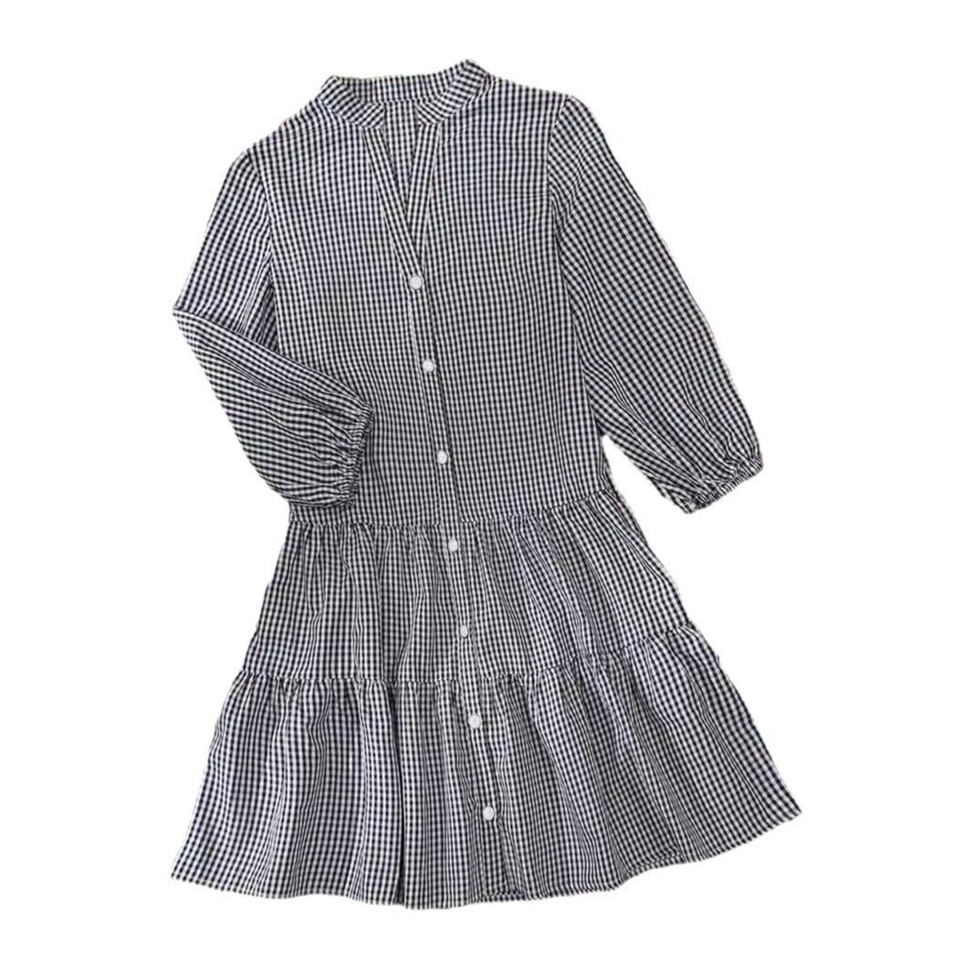 Loose plaid dress