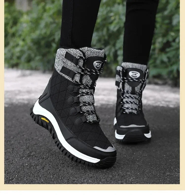 Fur-Lined Ankle Snow Boots for Hiking