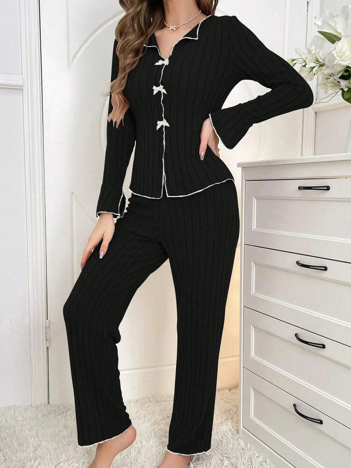 Elegant Bow Pajama set