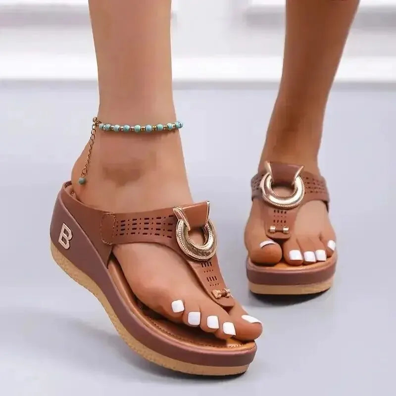 Non-Slip Open Toe Flip Flops