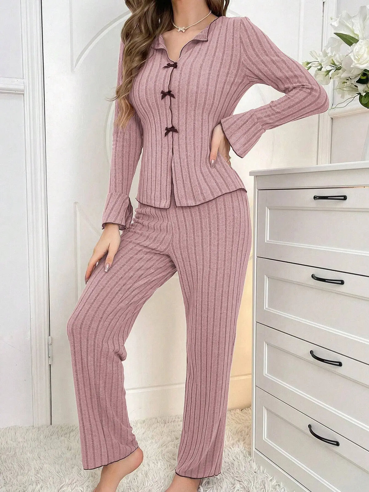 Elegant Bow Pajama set