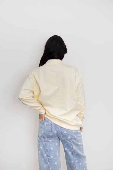Football on Mock Neck Sweatshirt