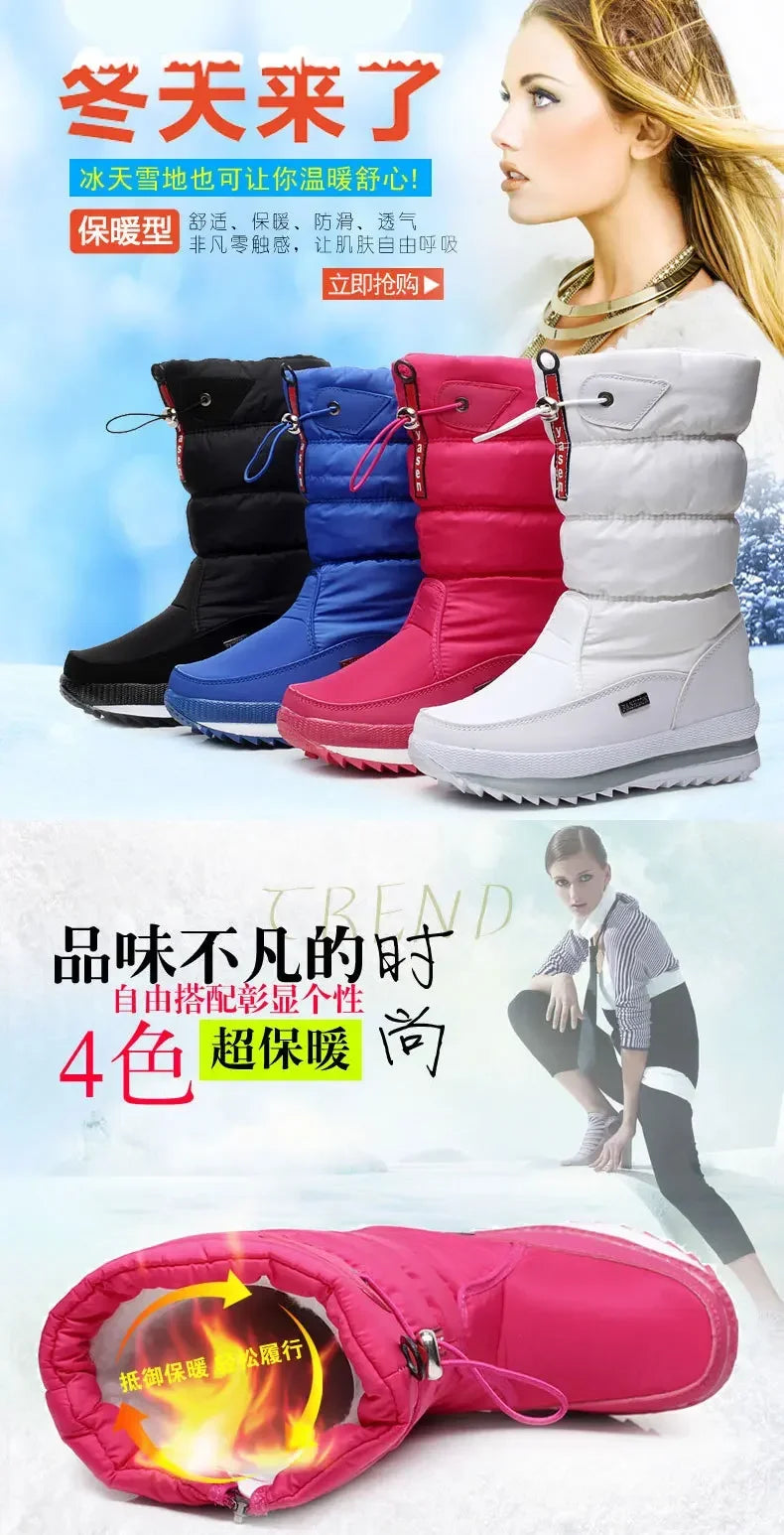 Thick Plush Waterproof Winter Non-slip Boots