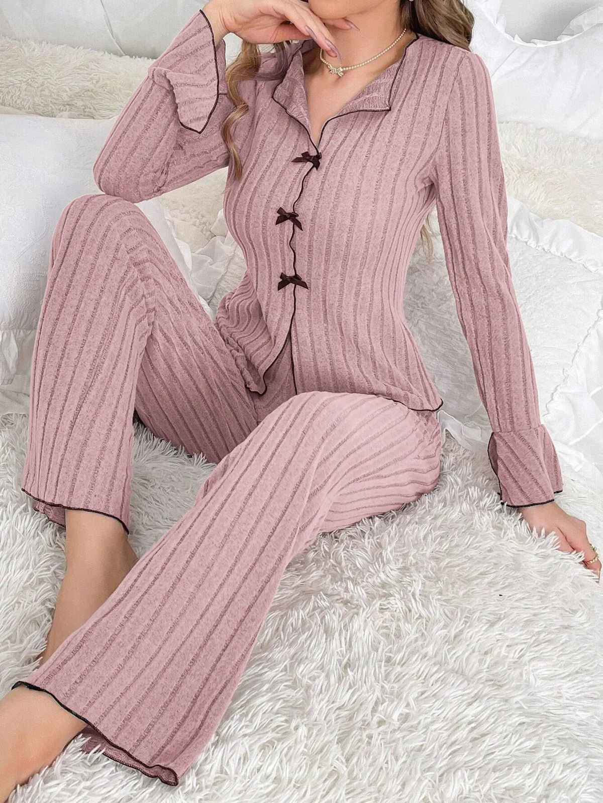 Elegant Bow Pajama set