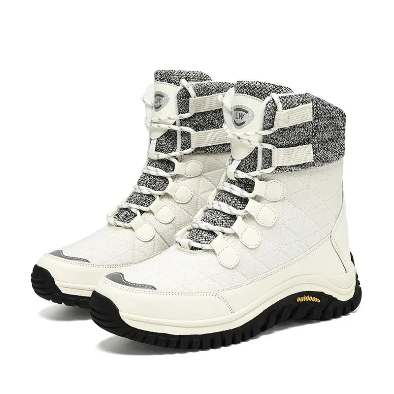 Fur-Lined Ankle Snow Boots for Hiking