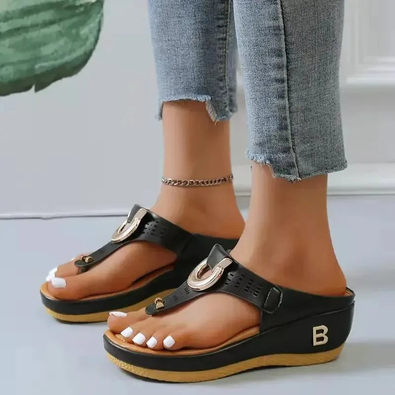 Non-Slip Open Toe Flip Flops