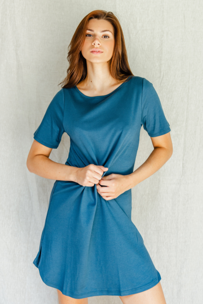 WOMEN'S PIMA COTTON T-SHIRT SLEEP DRESS