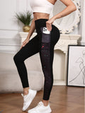 High-Waisted  Outdoor Sports Yoga Wear Leggings With Pockets