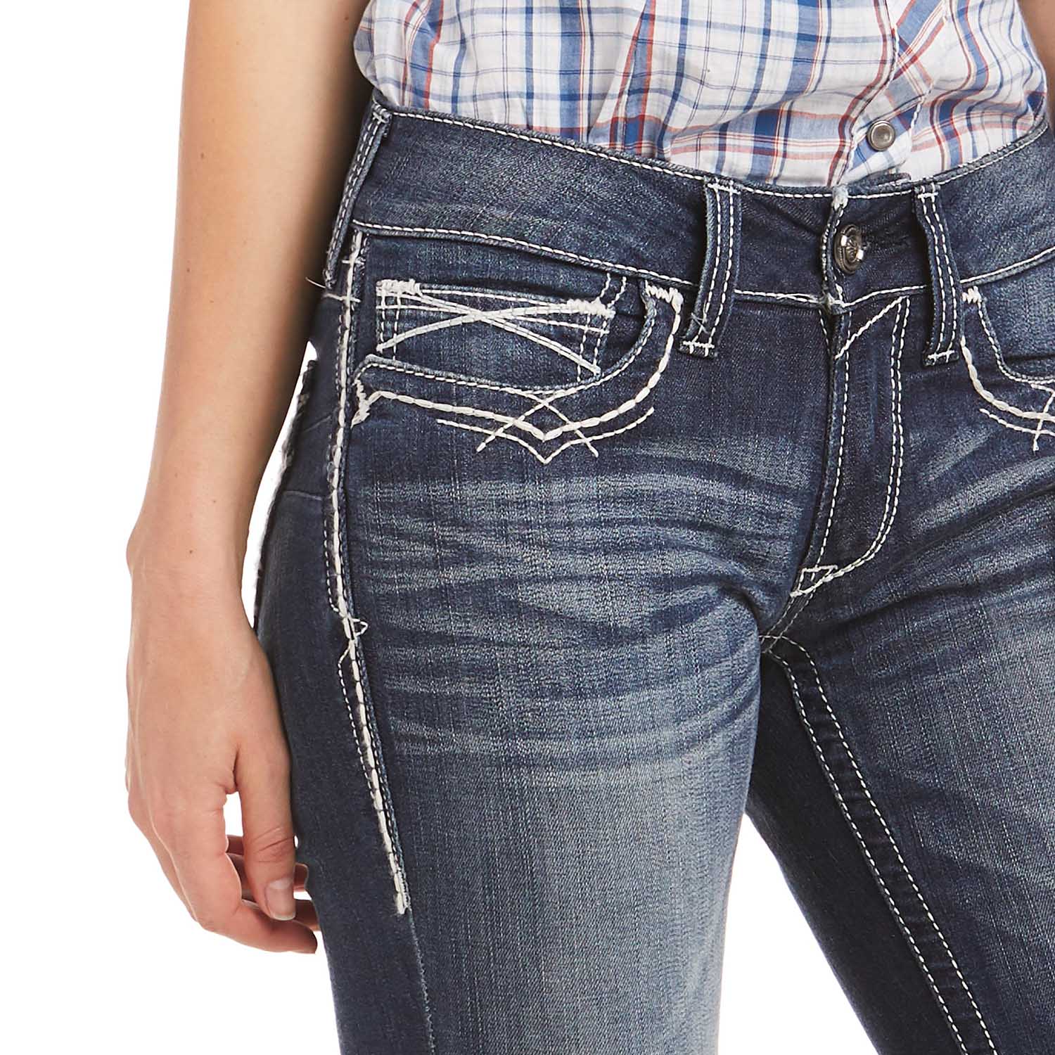 Ariat R.E.A.L. Mid Rise Boot Cut Jeans,