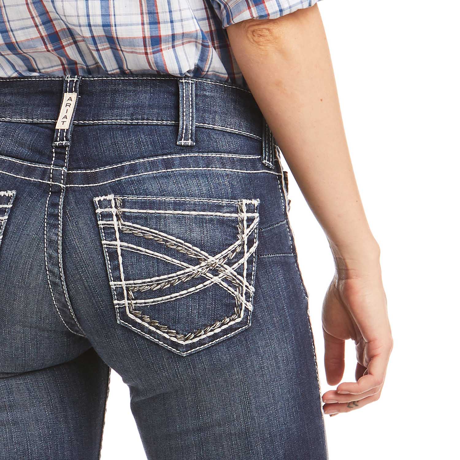 Ariat R.E.A.L. Mid Rise Boot Cut Jeans,