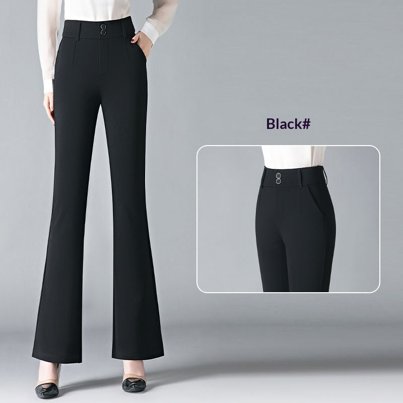 Casual High-waisted Bootcut Pants