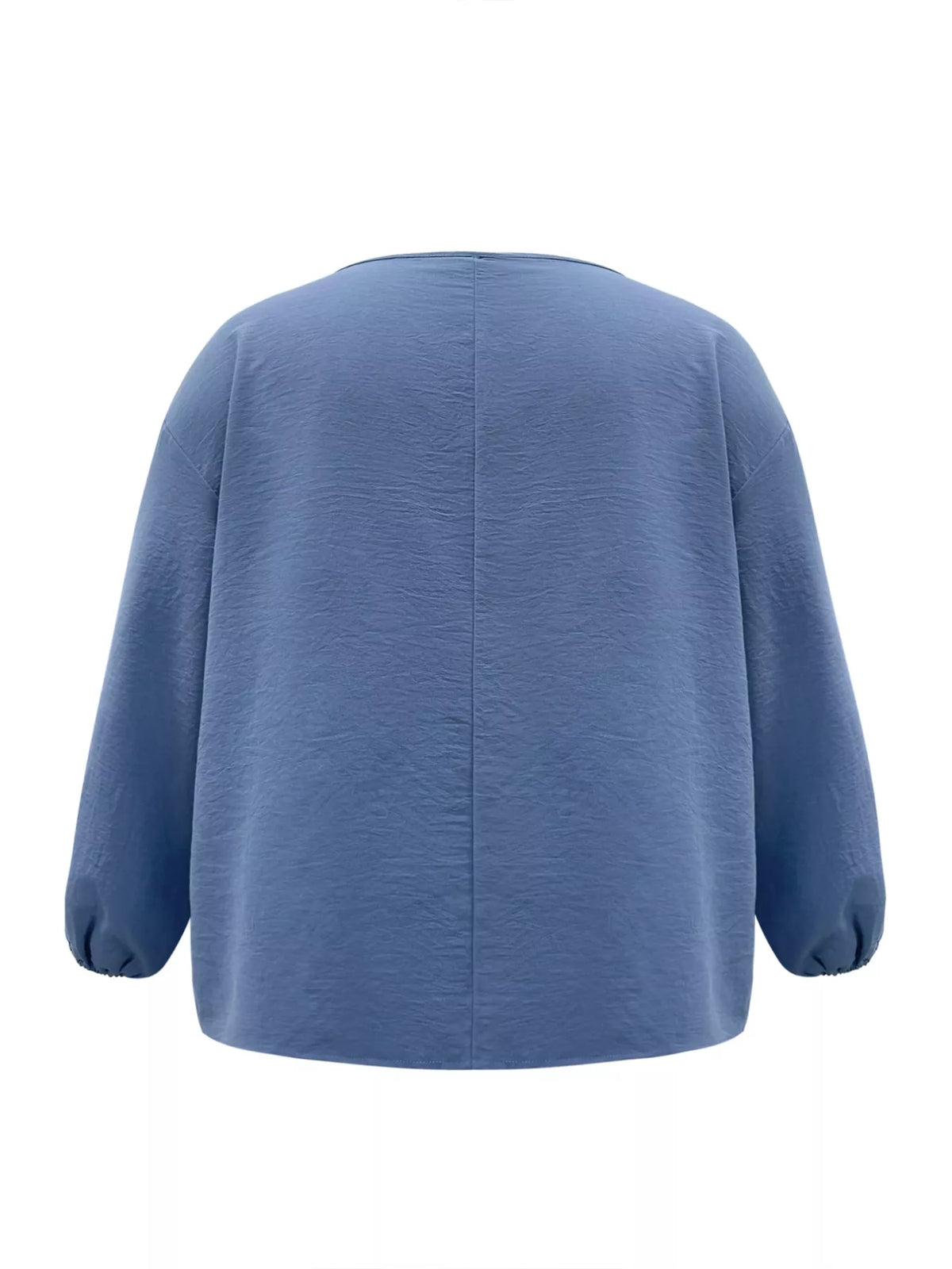 Plus Size V-Neck Long Sleeve Blouse
