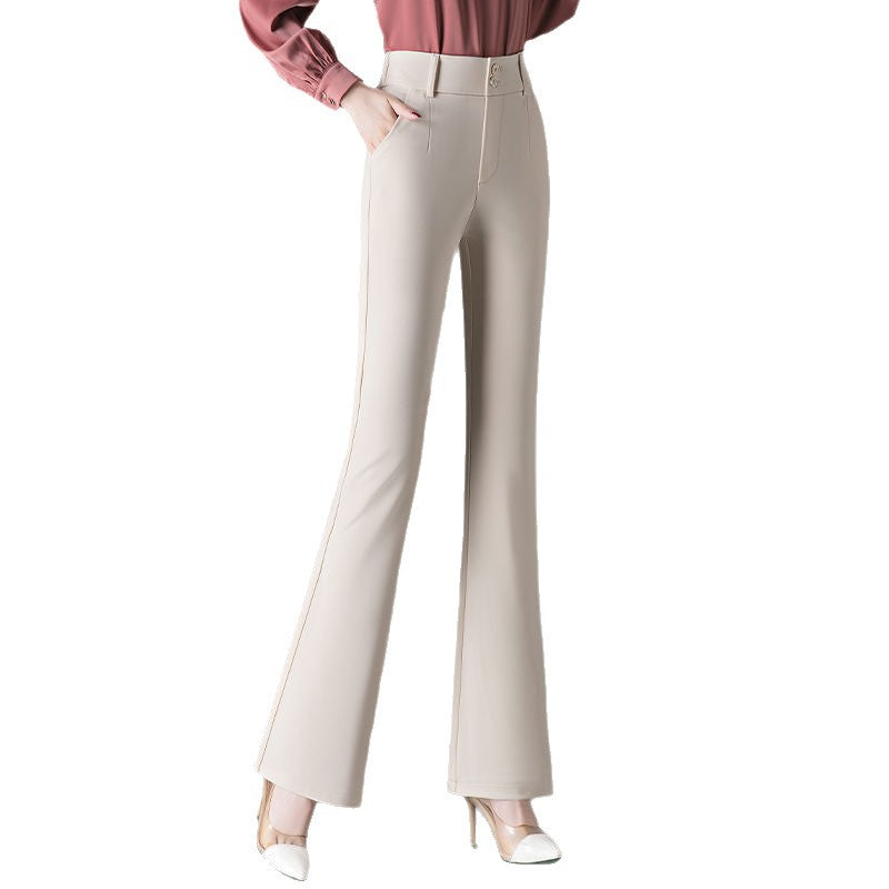 Casual High-waisted Bootcut Pants