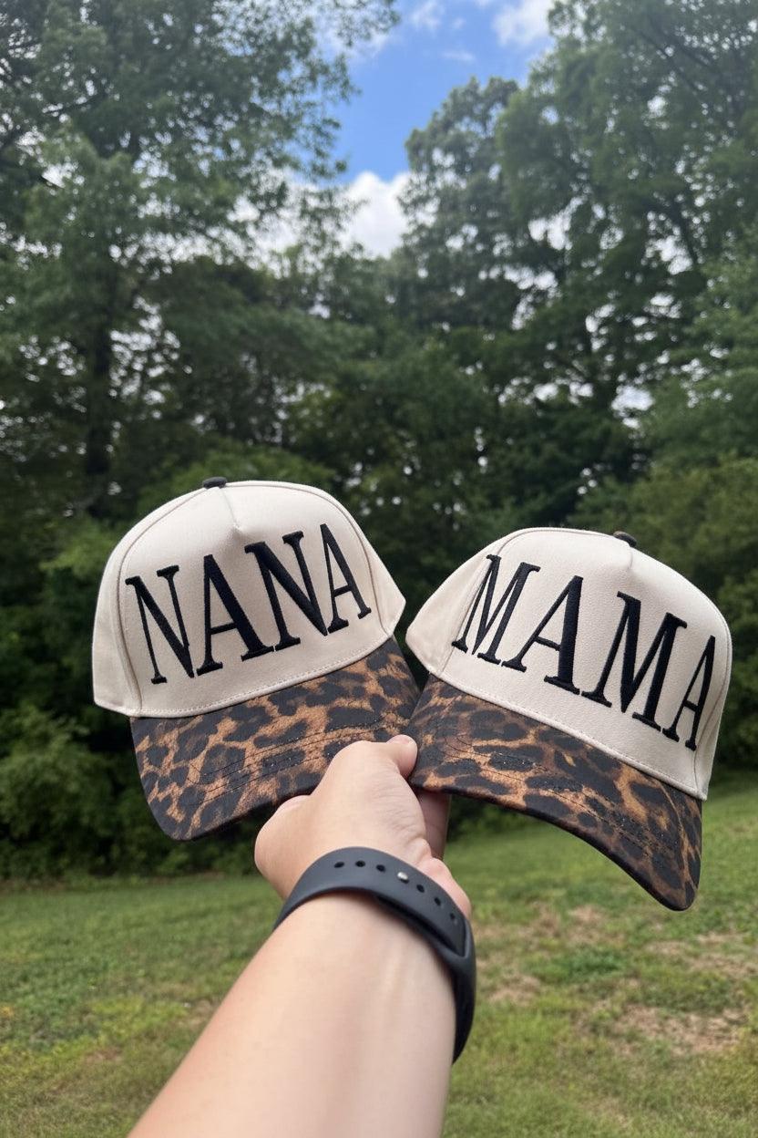 Custom Embroidered Leopard Brim Trucker Hat