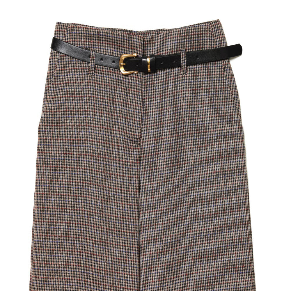 High-waisted Straight-leg Pants With A Belt