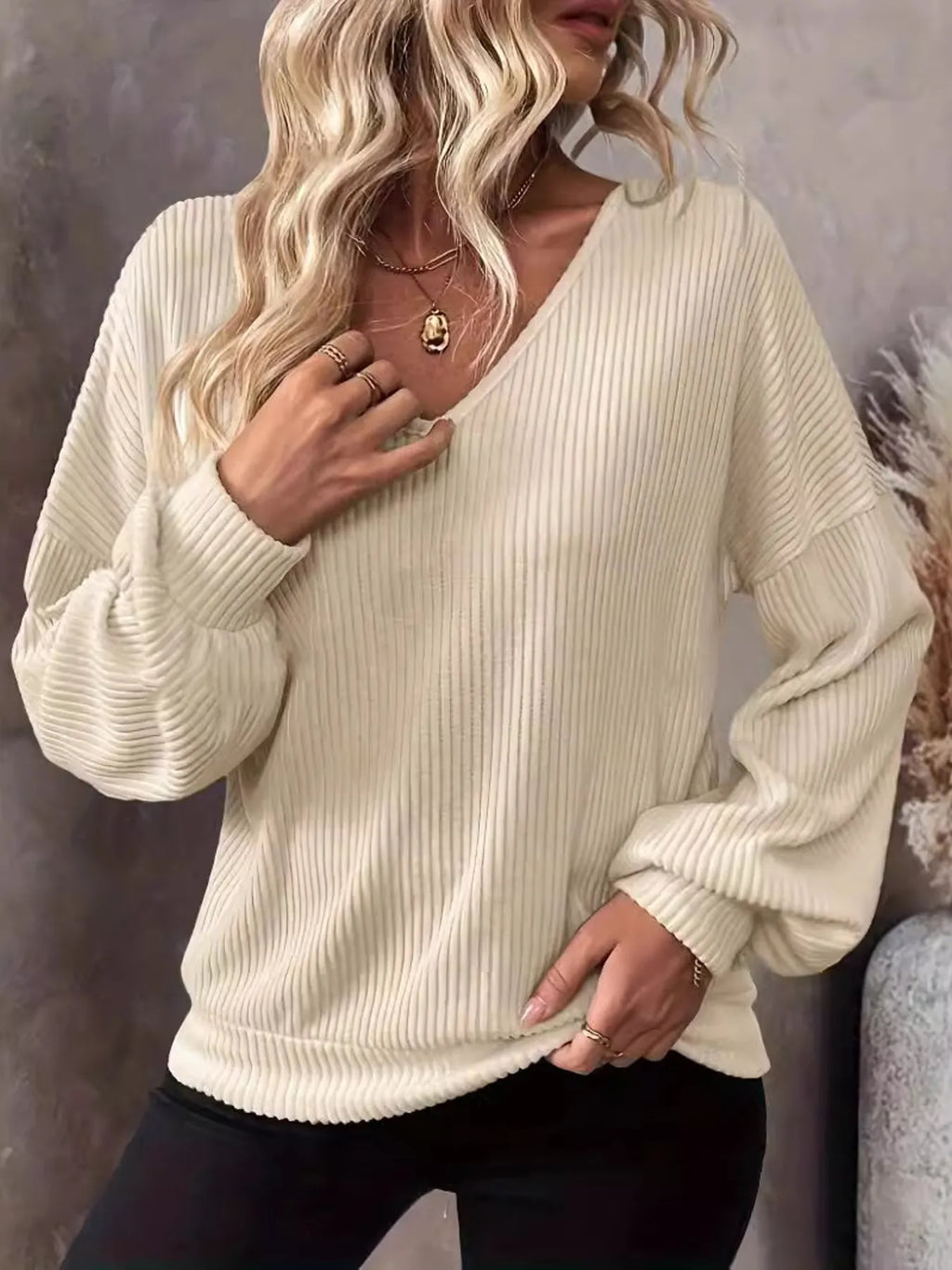 Back Bow Tie Blouse
