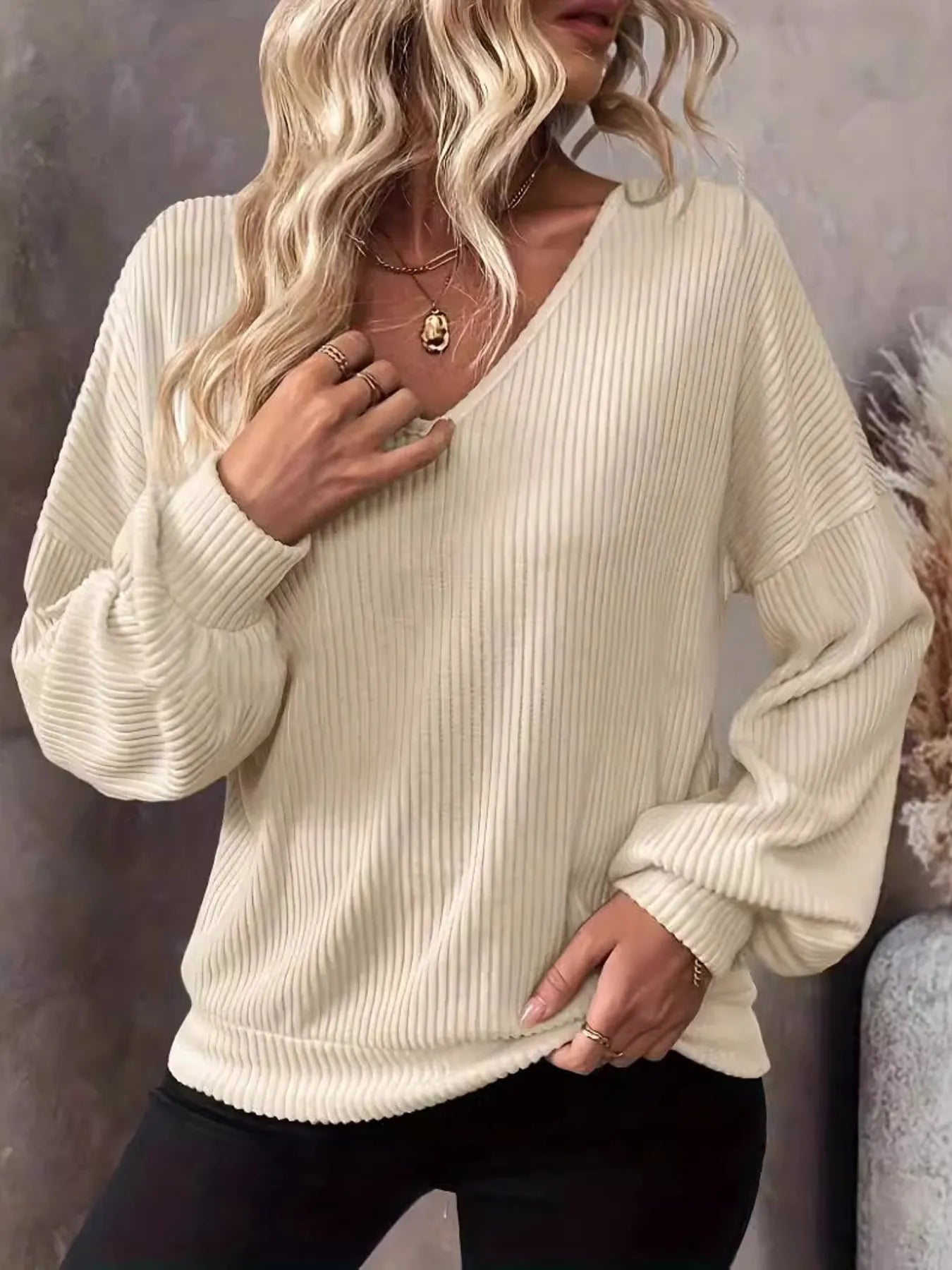 Back Bow Tie Blouse