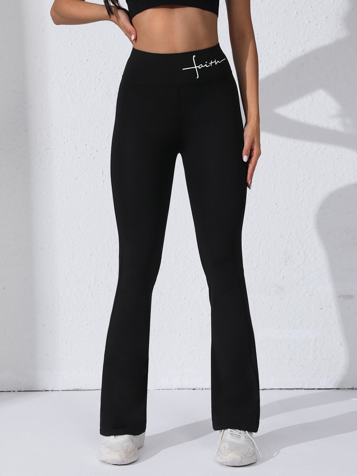 Flair Legged Sports High Wasted Sports Pants