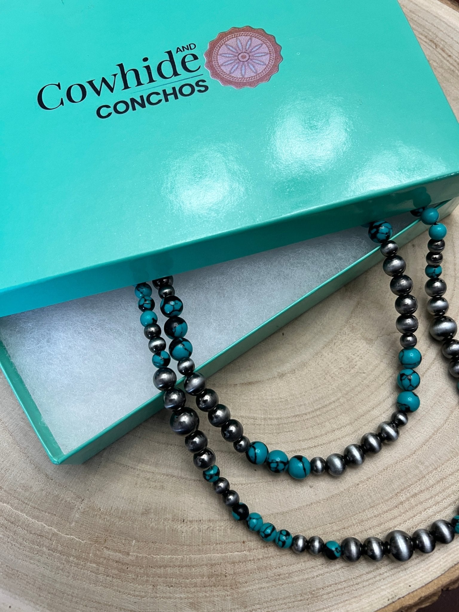 Faux Pearl & Turquoise Necklace Set