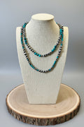 Faux Pearl & Turquoise Necklace Set