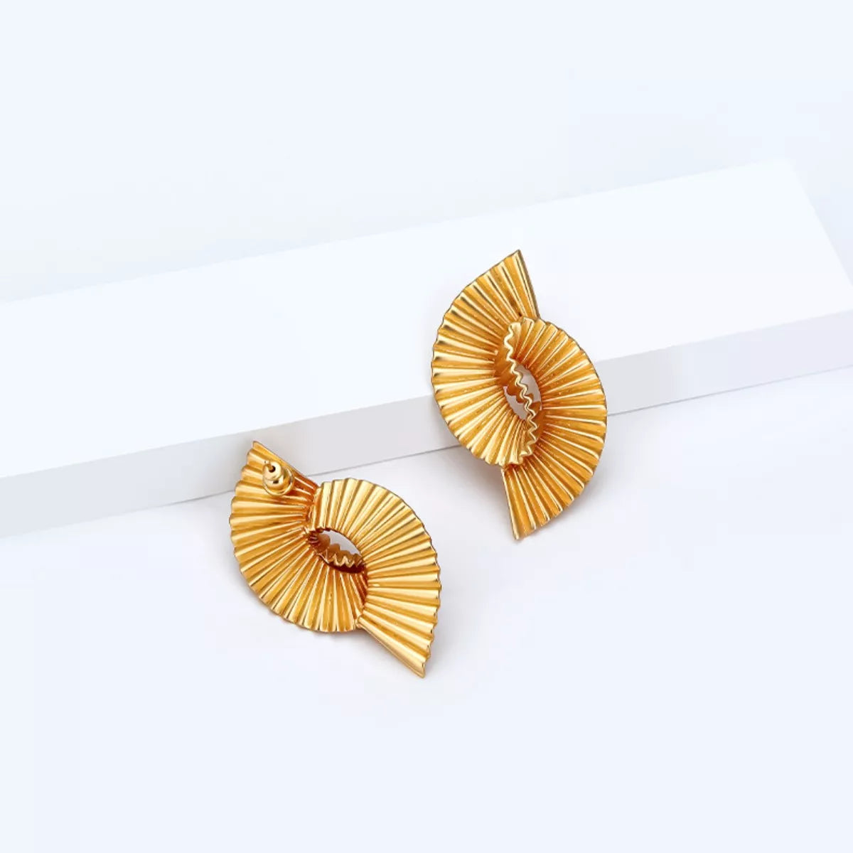 18K Gold-Plated Copper Spiral Earrings