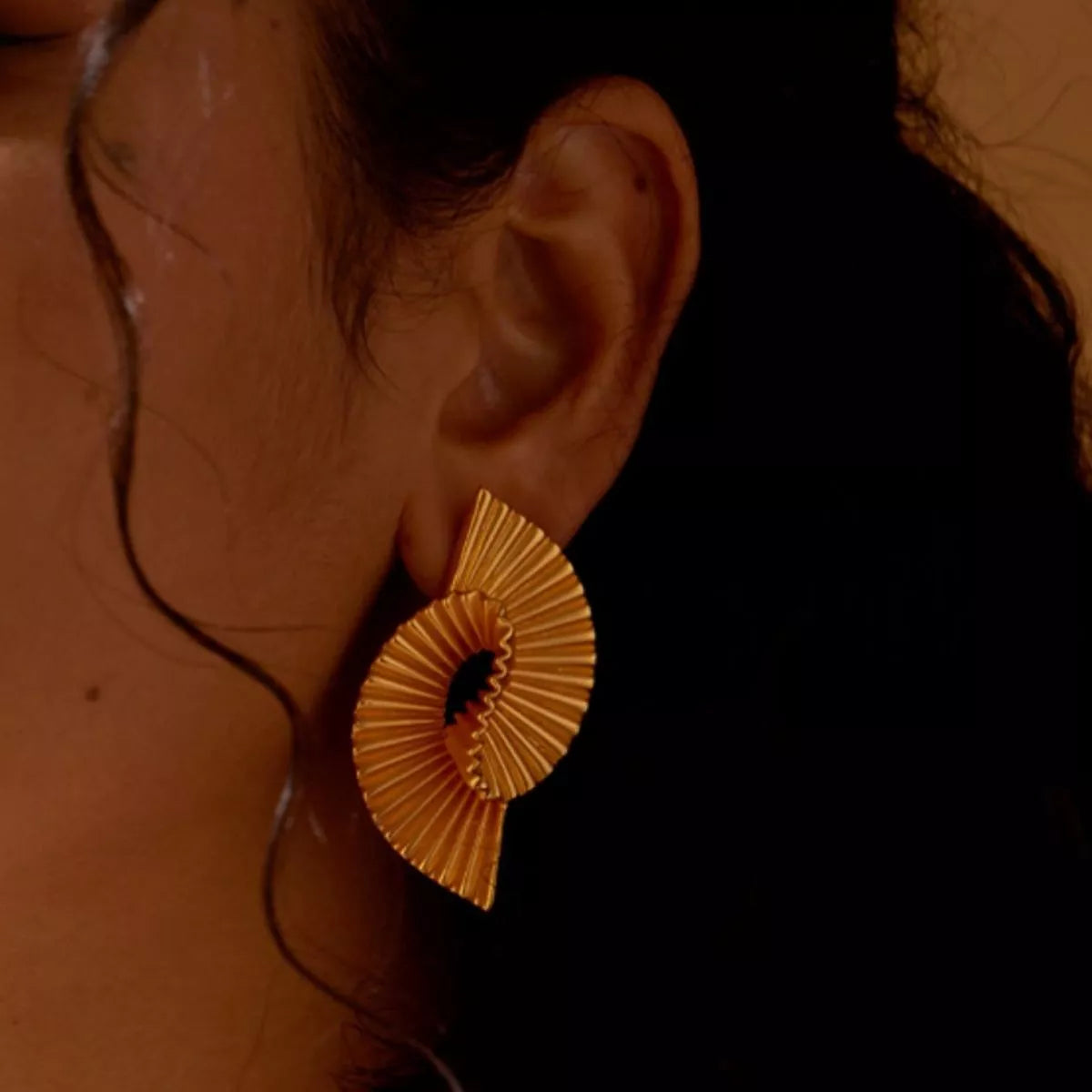 18K Gold-Plated Copper Spiral Earrings