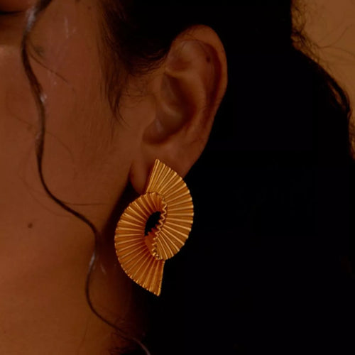 18K Gold-Plated Copper Spiral Earrings