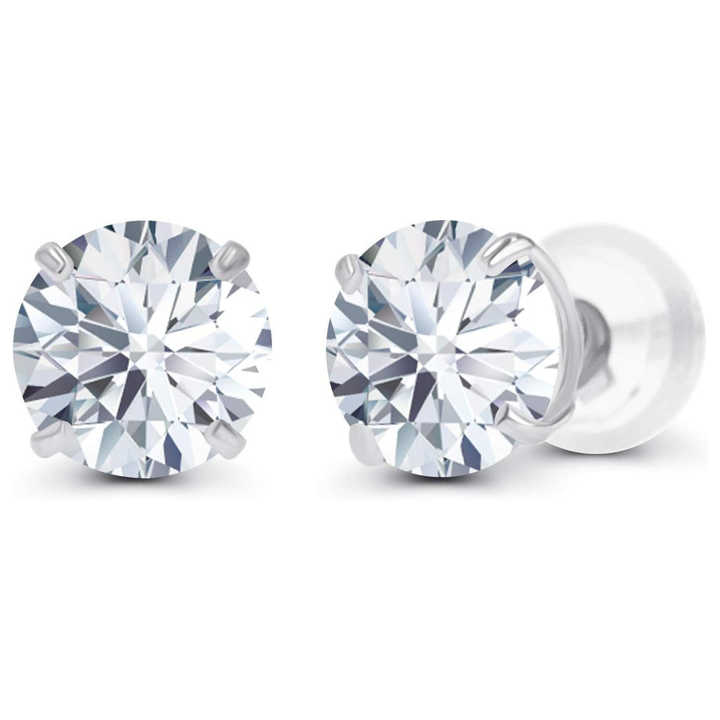 1.50 CTW Lab-Grown Diamond Stud Earrings in 14K White or Yellow Gold