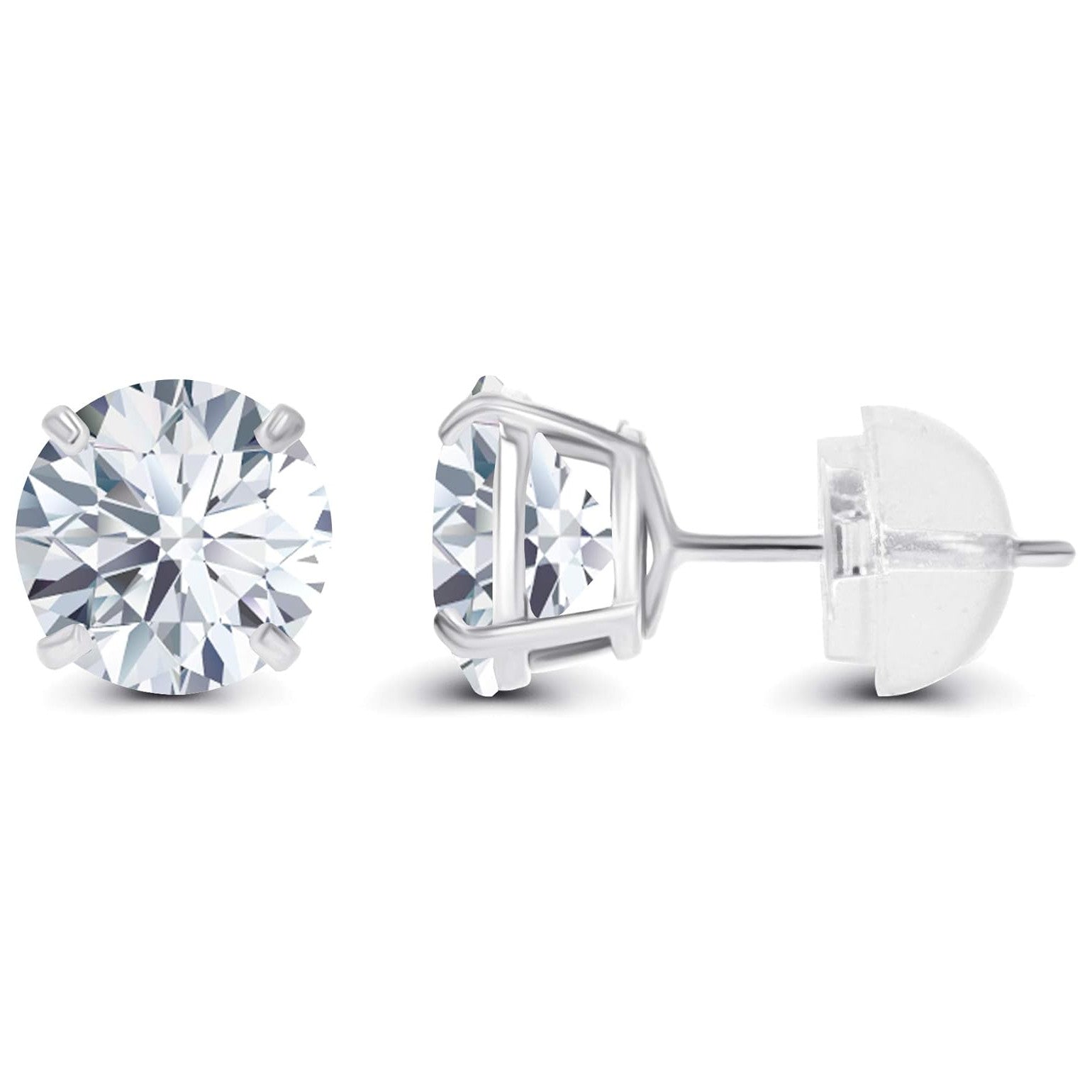 1.50 CTW Lab-Grown Diamond Stud Earrings in 14K White or Yellow Gold
