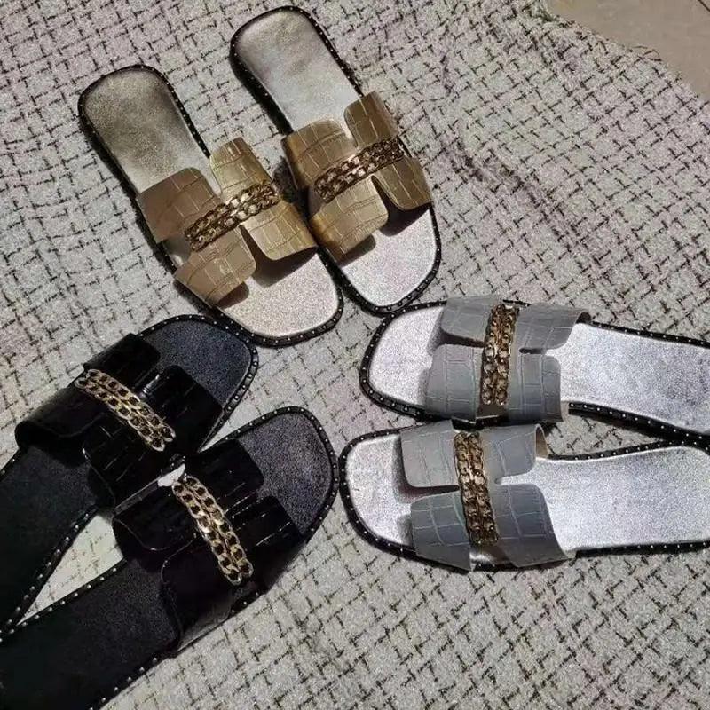 Elegant Chain, Luxury Design Flip Flops
