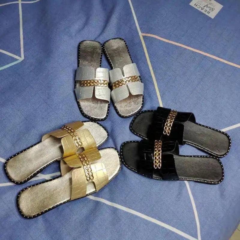 Elegant Chain, Luxury Design Flip Flops