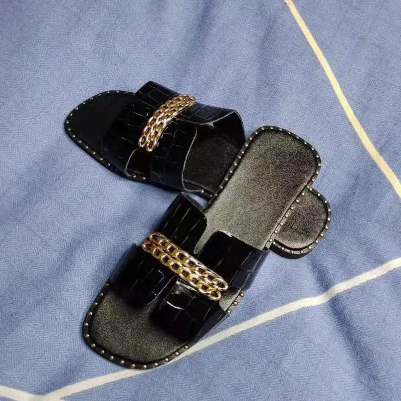 Elegant Chain, Luxury Design Flip Flops