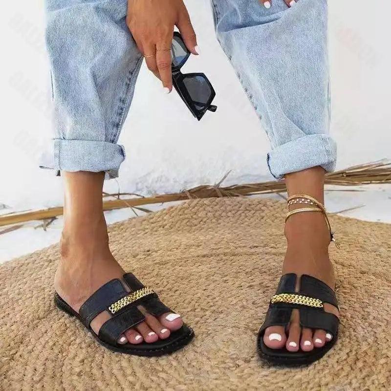 Elegant Chain, Luxury Design Flip Flops