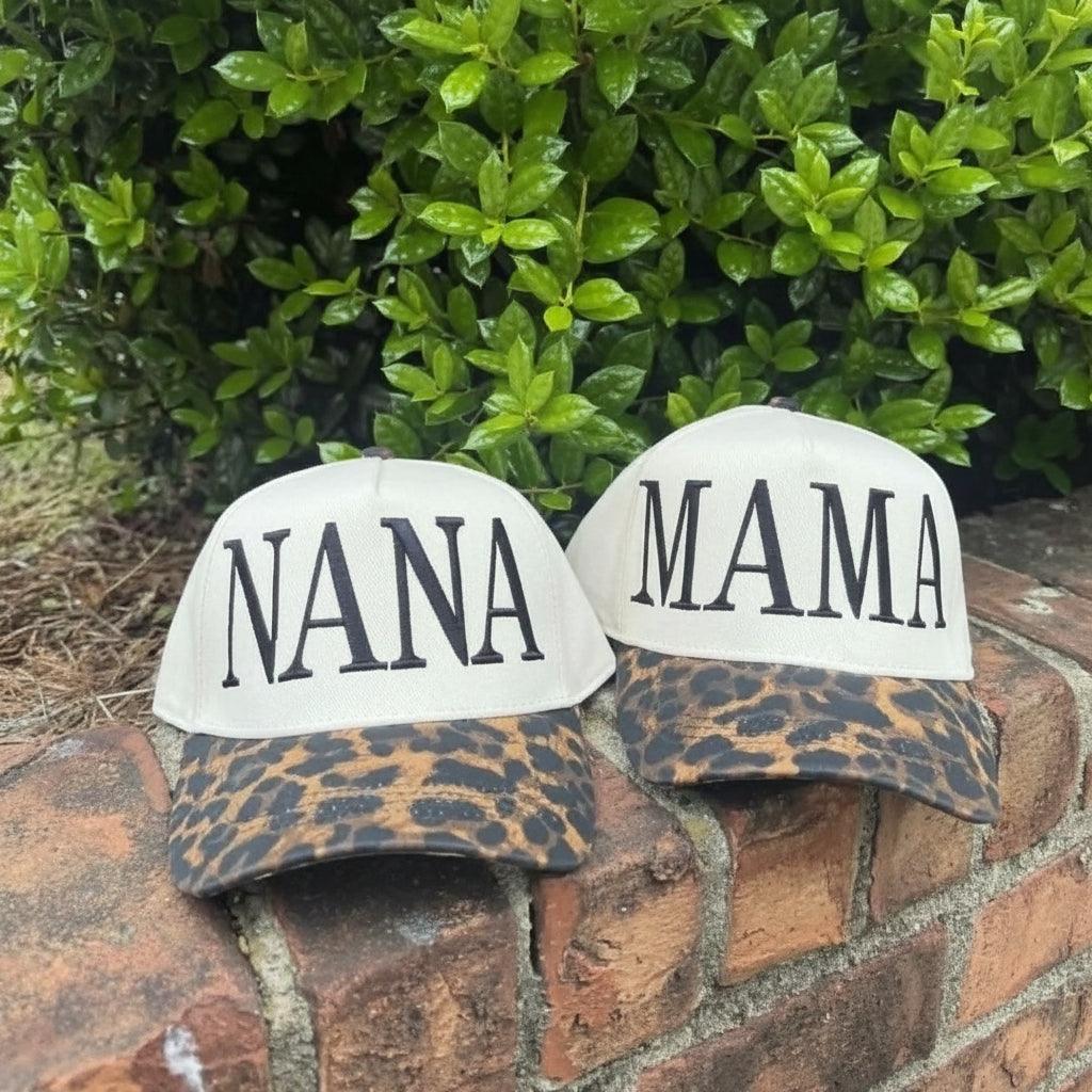Custom Embroidered Leopard Brim Trucker Hat