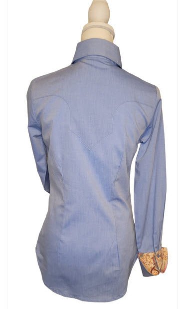 Blue Chambray Women's Western Shirt