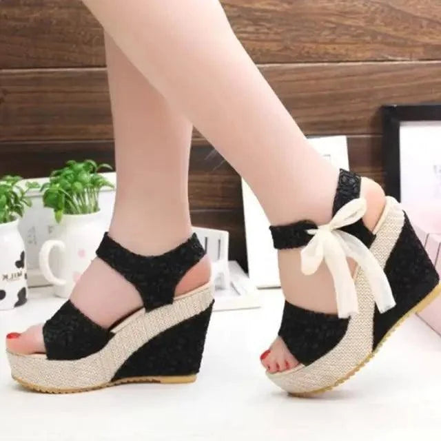 Wood High Heels Sandals For Summer