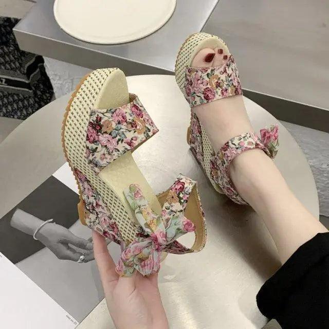 Wood High Heels Sandals For Summer