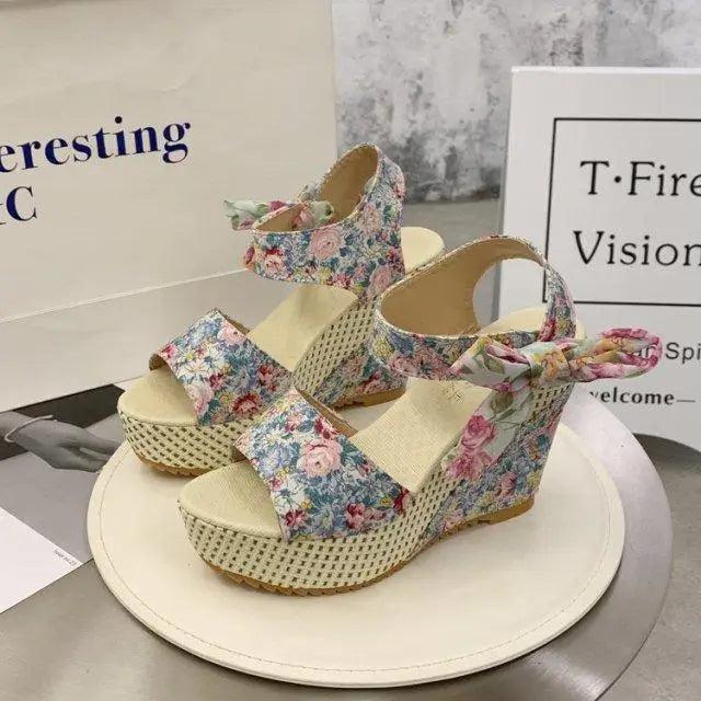 Wood High Heels Sandals For Summer