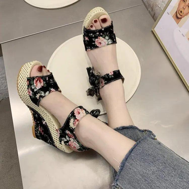 Wood High Heels Sandals For Summer