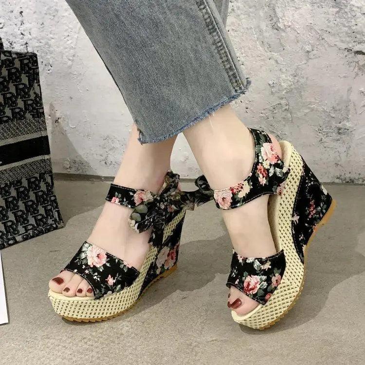 Wood High Heels Sandals For Summer