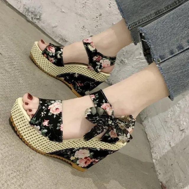 Wood High Heels Sandals For Summer