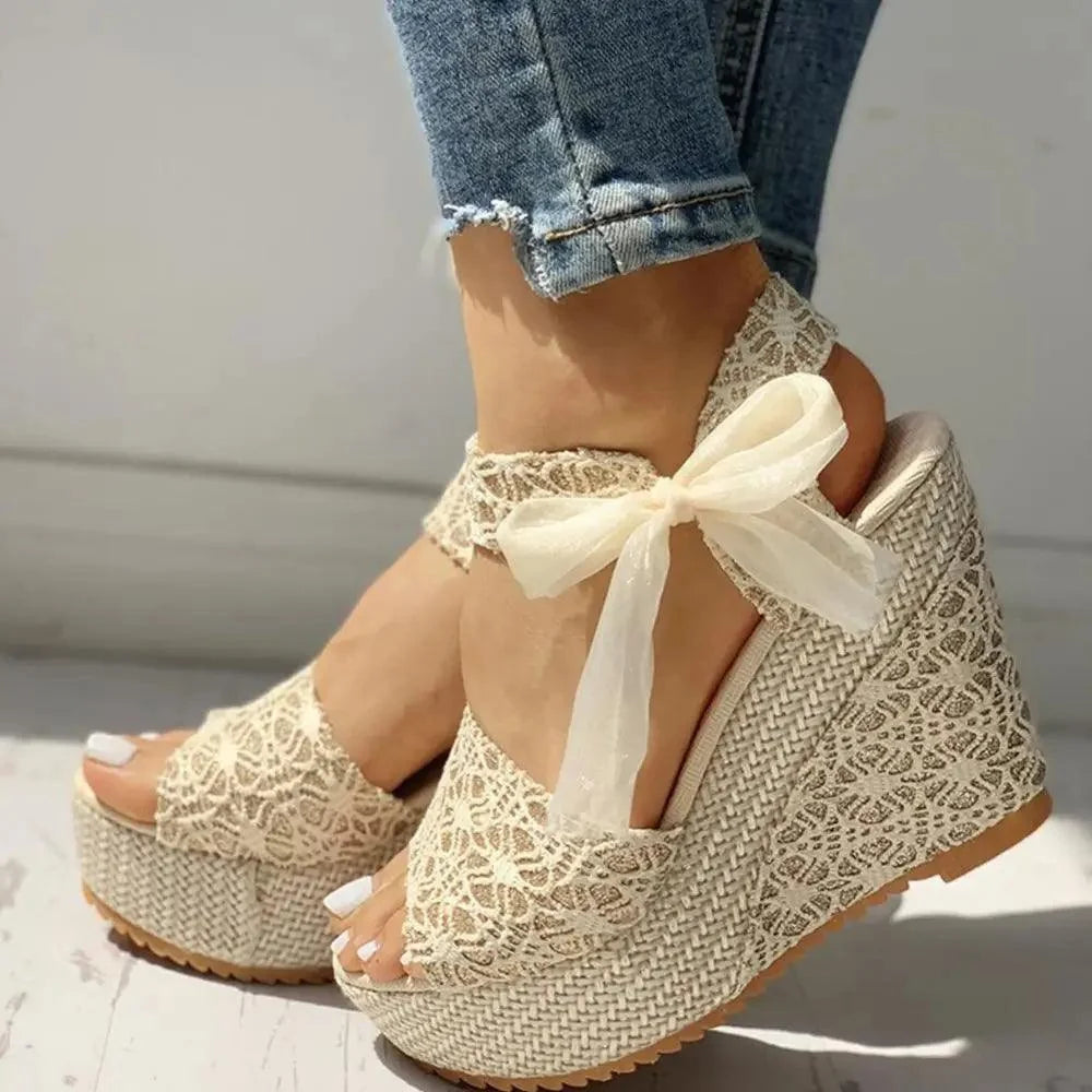 Wood High Heels Sandals For Summer