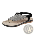 Rhinestone Shell Flip Flops