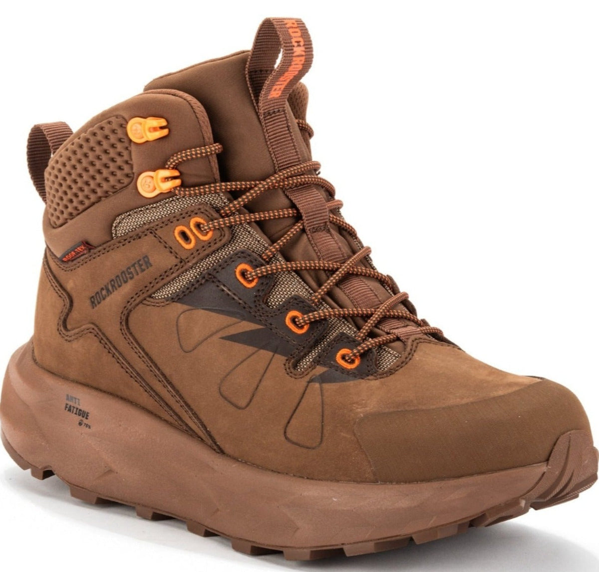 ROCKROOSTER Farmington Brown 6 Inch Waterproof Hiking Boots