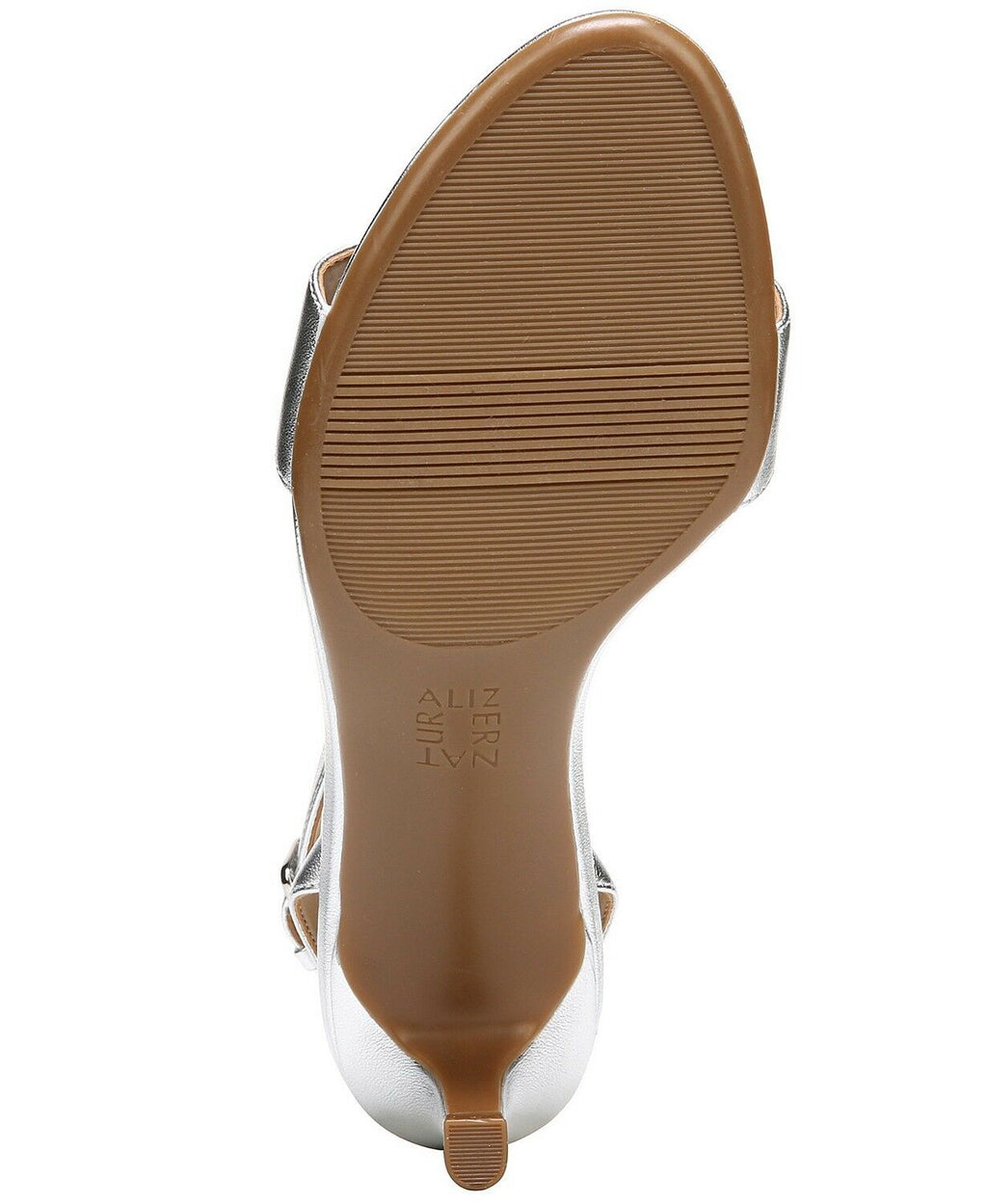 Naturalizer  Ankle Strap, Soft Silver Leather Sandals