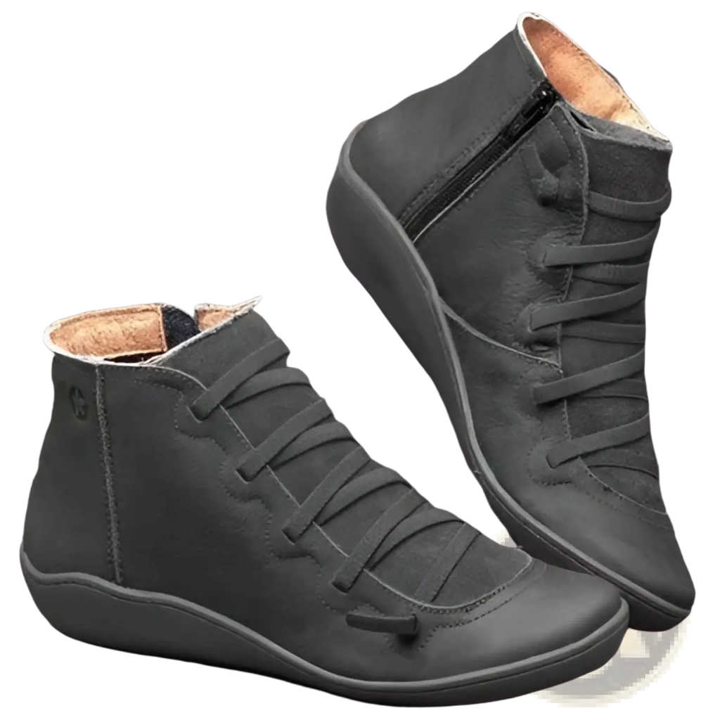 Snake Print Wedge Ankle Boots